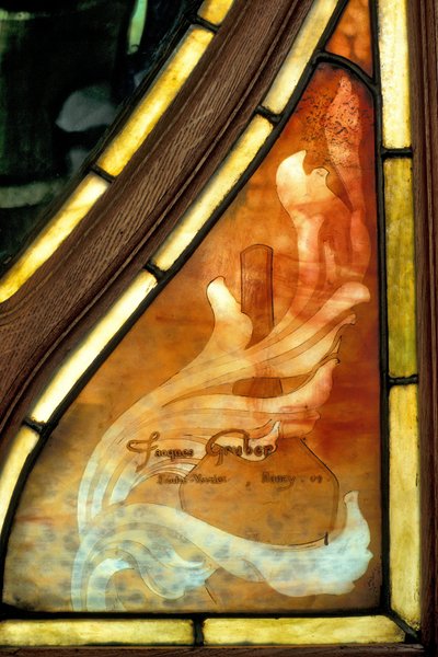 Nancy (avdelning 54), Art Nouveau, handelskammaren och börsen, Signatur av ett målat glas av Jacques Gruber (1870-1936) av Jacques Gruber