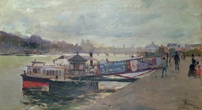 Havnescene, 1800-tallet swed av Jacques Guiaud