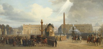 Napoleons begravningsvagn korsar Place de la Concorde, 15 december 1840, 1844 av Jacques Guiaud
