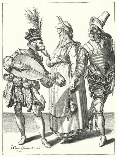 Maskerad (gravyr) av Jacques II de Gheyn