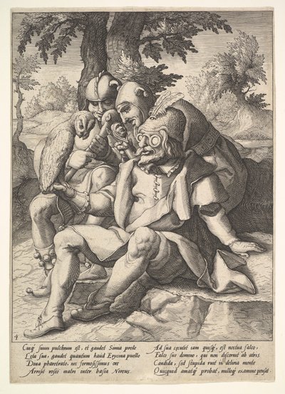 Dårarnas visdom, från sex ordspråk. av Jacques II de Gheyn