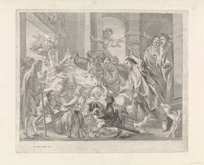 Kristus driver ut köpmännen från templet av Jacques Jordaens