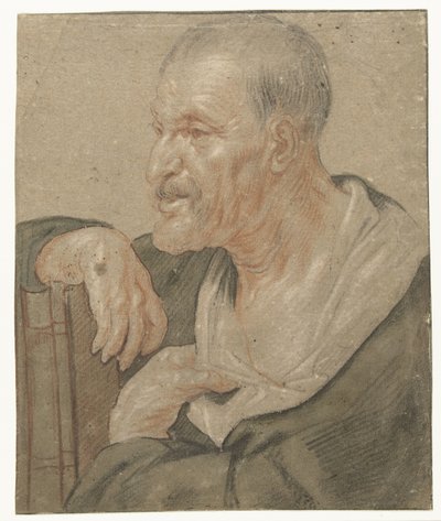 Axelstycke av en evangelist, till vänster av Jacques Jordaens
