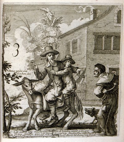 Illustration av fabler av Jean de La Fontaine (gravyr) av Jacques Lagniet
