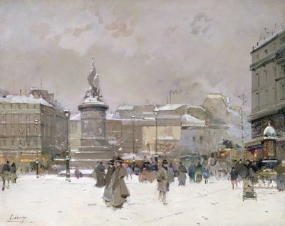 Place de Clichy (olja på panel) av Jacques Lieven