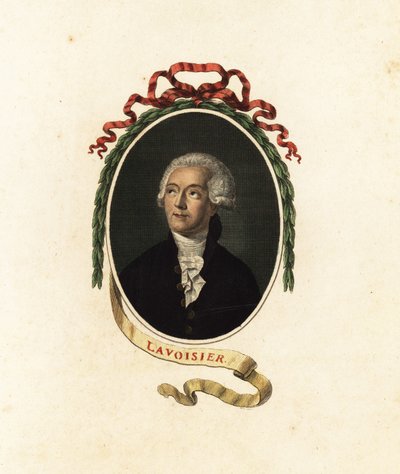 Antoine Lavoisier, fransk kemist, ekonom och adelsman.1805 (gravyr) av Jacques Louis (after) David