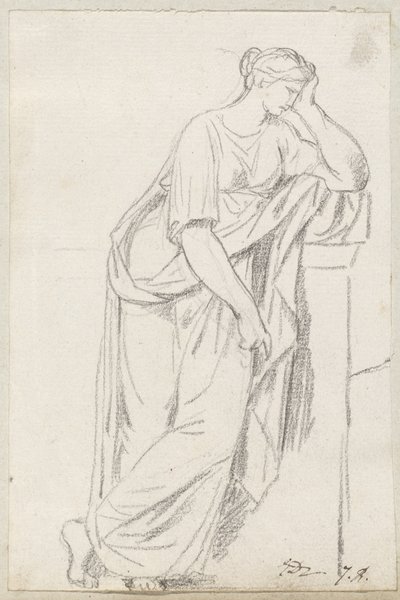 En musa från musernas sarkofag av Jacques Louis David