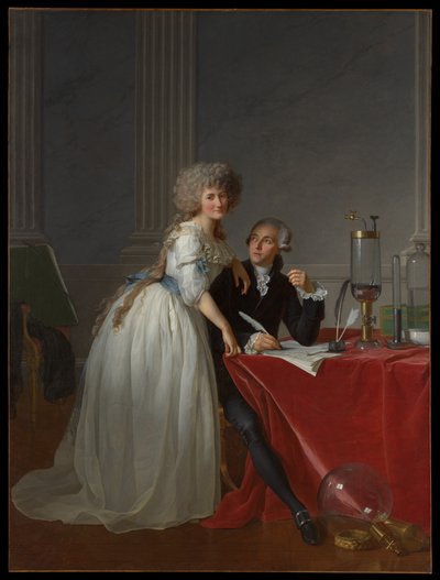Antoine Laurent Lavoisier (1743-1794) och Marie Anne Lavoisier (Marie Anne Pierrette Paulze, 1758-1836) av Jacques Louis David