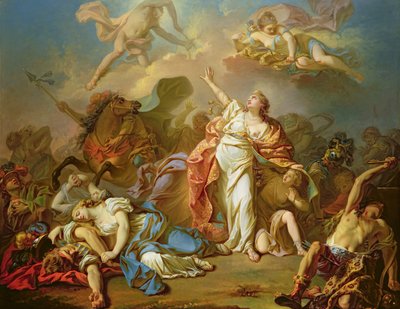 Apollon och Diana attackerar Niobes barn av Jacques Louis David