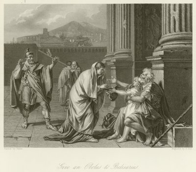 Belisarius tigger om allmosor av Jacques Louis David