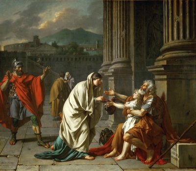 Belisarius tigger om allmosor av Jacques Louis David
