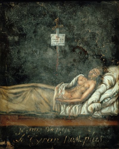 Louis-Michel Le Peletier, markis de Saint-Fargeau 1760-1793 på sin dödsbädd, ca. 1793. av Jacques Louis David