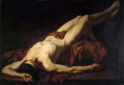 Manlig naken Hector av Jacques Louis David