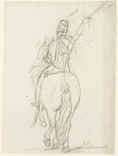 Ridande officer bakifrån av Jacques Louis David