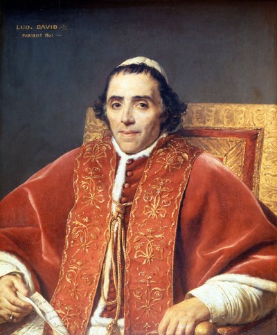 Pius VII (1742 - 1823). Målning av Jacques Louis David (1748-1825). Louvren. Paris av Jacques Louis David