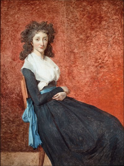Porträtt av Madame Charles Louis Trudaine - olja på duk av Jacques Louis David
