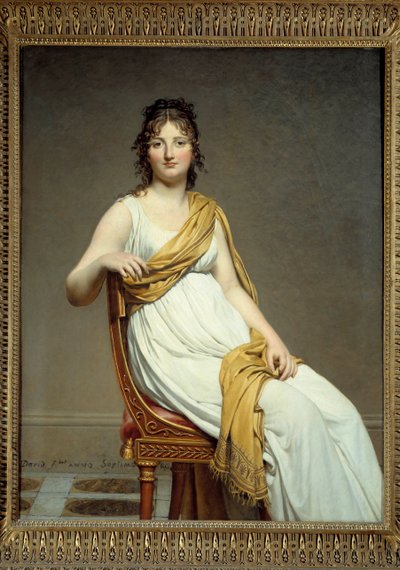 Porträtt av Madame Raymond Verninac (1780-1827) Syster till Eugene Delacroix Målning av Jacques Louis David (1748-1825) 1799 Sön. 1,45 x 1,12 m. Musee du Louvre, Paris - Porträtt av Madame Raymond de Verninac (1780-1827), syster till Eugene Delacroix. Pain av Jacques Louis David