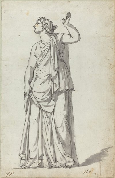 Romersk staty av en musa (Anchyrrhoe) av Jacques Louis David