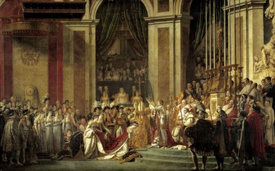 Helige kejsar Napoleon I och kröning av Impress Josephine i Our Lady den 2 december av Jacques Louis David