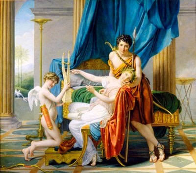 Sappho, Phaon och Amor, 1809. av Jacques Louis David