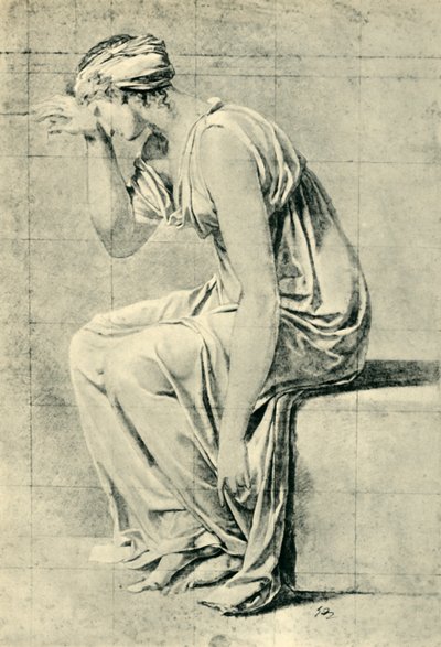 Sittande kvinna, sent 1700-tidigt 1800-tal, 1943. av Jacques Louis David