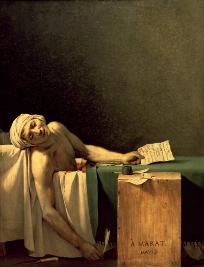 Marats död av Jacques Louis David
