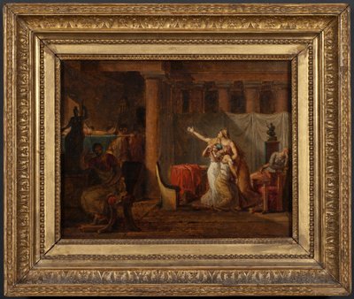 Likorerna återvänder till Brutus med hans söners kroppar. Studie av Jacques Louis David