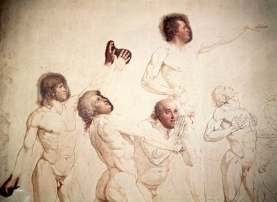 Tennisbanans ed oavslutad, detalj, 1791-1792 av Jacques Louis David