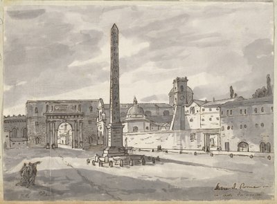 Piazza del Popolo av Jacques Louis David