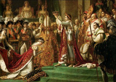 Kröningen av kejsar Napoleon I Bonaparte... av Jacques Louis David