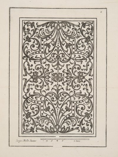 Design för Parterre, från Theatre des Plans et Jardinages, pub.1652 (gravyr) av Jacques Mollet