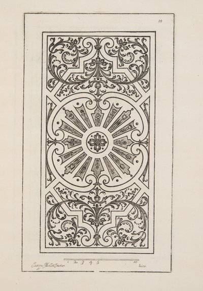 Design för Parterre, från Theatre des Plans et Jardinages, pub.1652 (gravyr) av Jacques Mollet