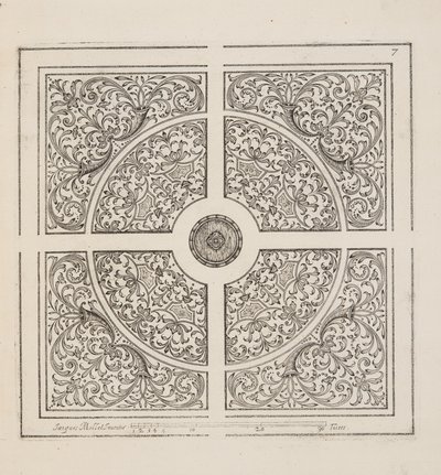 Design för Parterre, från Theatre des Plans et Jardinages, pub.1652 (gravyr) av Jacques Mollet