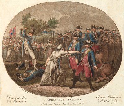 Pariskvinnornas mod den 5 oktober 1789: tillägnad kvinnorna av Jacques Philippe Caresme