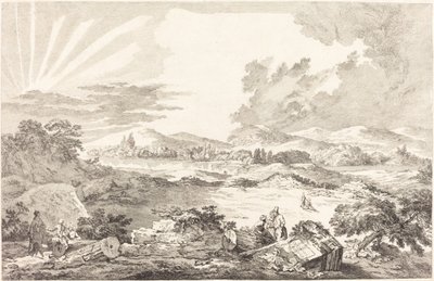 Vägen, Aten av Jacques Philippe LeBas after Julien David Le Roy
