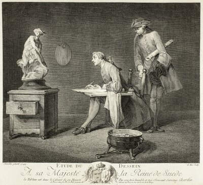 Teckningslektionen av Jacques Philippe Le Bas