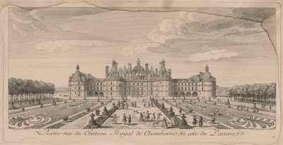 Chateau Chambord från trädgårdarna. av Jacques Rigaud