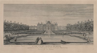 Chateau of Berny från trädgårdarna. av Jacques Rigaud