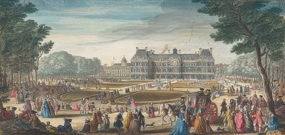 Palais du Luxembourg i Paris sett från trädgården. 1729 av Jacques Rigaud