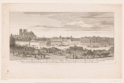 Se över Paris från Notre Dame till Pont de la Tournelle Utsikt över Paris från Notre-Dame till Pont de la Tournelle (...) tagen från Quai de Miramion (titel på objektet) av Jacques Rigaud