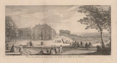 Utsikt över Chateau de Seaux från Dianas strandpromenad av Jacques Rigaud