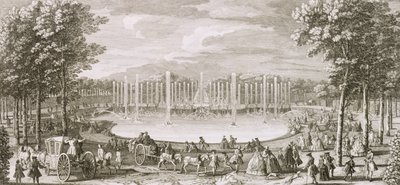 Vy över Neptunusfontänen, Versailles av Jacques Rigaud