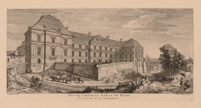 Utsikt över det kungliga slottet i Blois, tagen från landsbygden av Jacques Rigaud