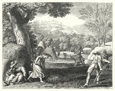 Skördeplats (gravyr) av Jacques Stella