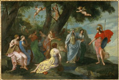 Minerve chez les Muses - Minerva och muserna ... av Jacques Stella