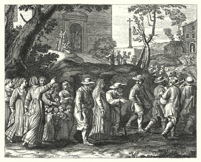 The Village Wedding (gravyr) av Jacques Stella