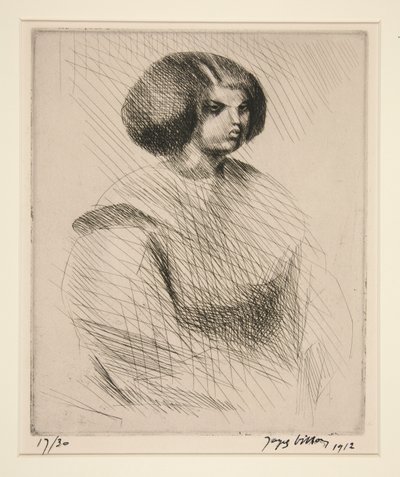 La petite mul?tresse (ung mulatt) av Jacques Villon