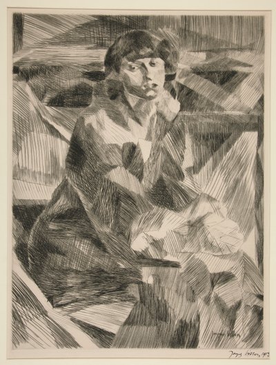 Porträtt av en ung kvinna av Jacques Villon