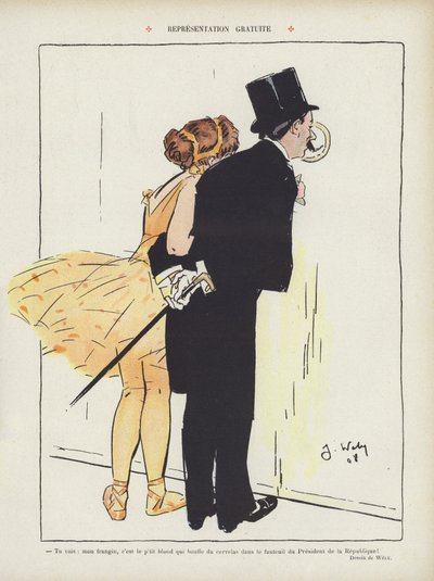 Illustration till Le Rire (färglitografi) av Jacques Wely