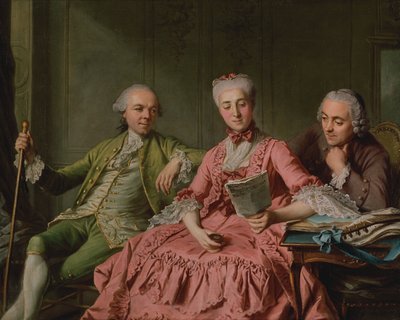 Presumed portrait of the Duc de Choiseul and two companions av Jacques Wilbaut